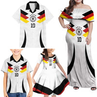Custom Germany National Football Family Matching Off Shoulder Maxi Dress and Hawaiian Shirt Die Mannschaft 2026 - Wonder Print Shop