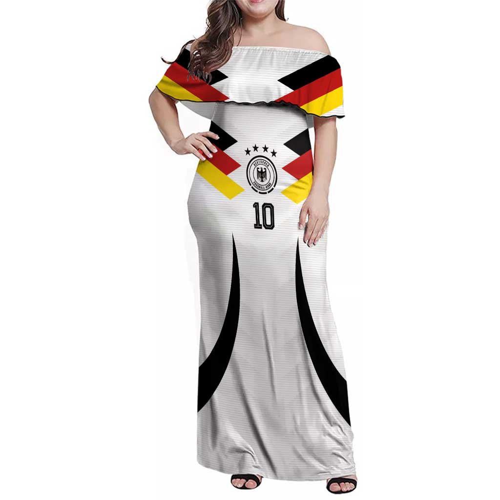 Custom Germany National Football Family Matching Off Shoulder Maxi Dress and Hawaiian Shirt Die Mannschaft 2026 - Wonder Print Shop