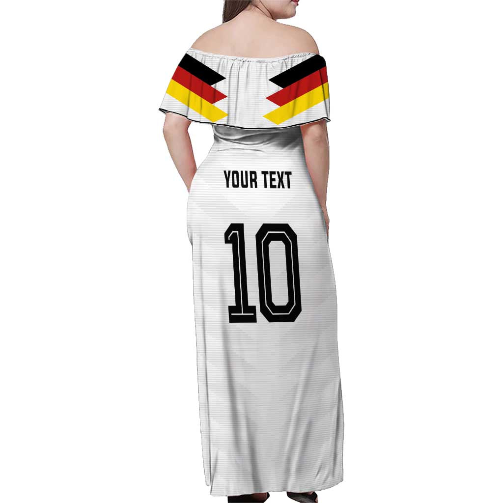 Custom Germany National Football Family Matching Off Shoulder Maxi Dress and Hawaiian Shirt Die Mannschaft 2026 - Wonder Print Shop
