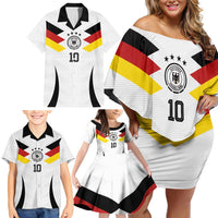 Custom Germany National Football Family Matching Off Shoulder Short Dress and Hawaiian Shirt Die Mannschaft 2026 - Wonder Print Shop