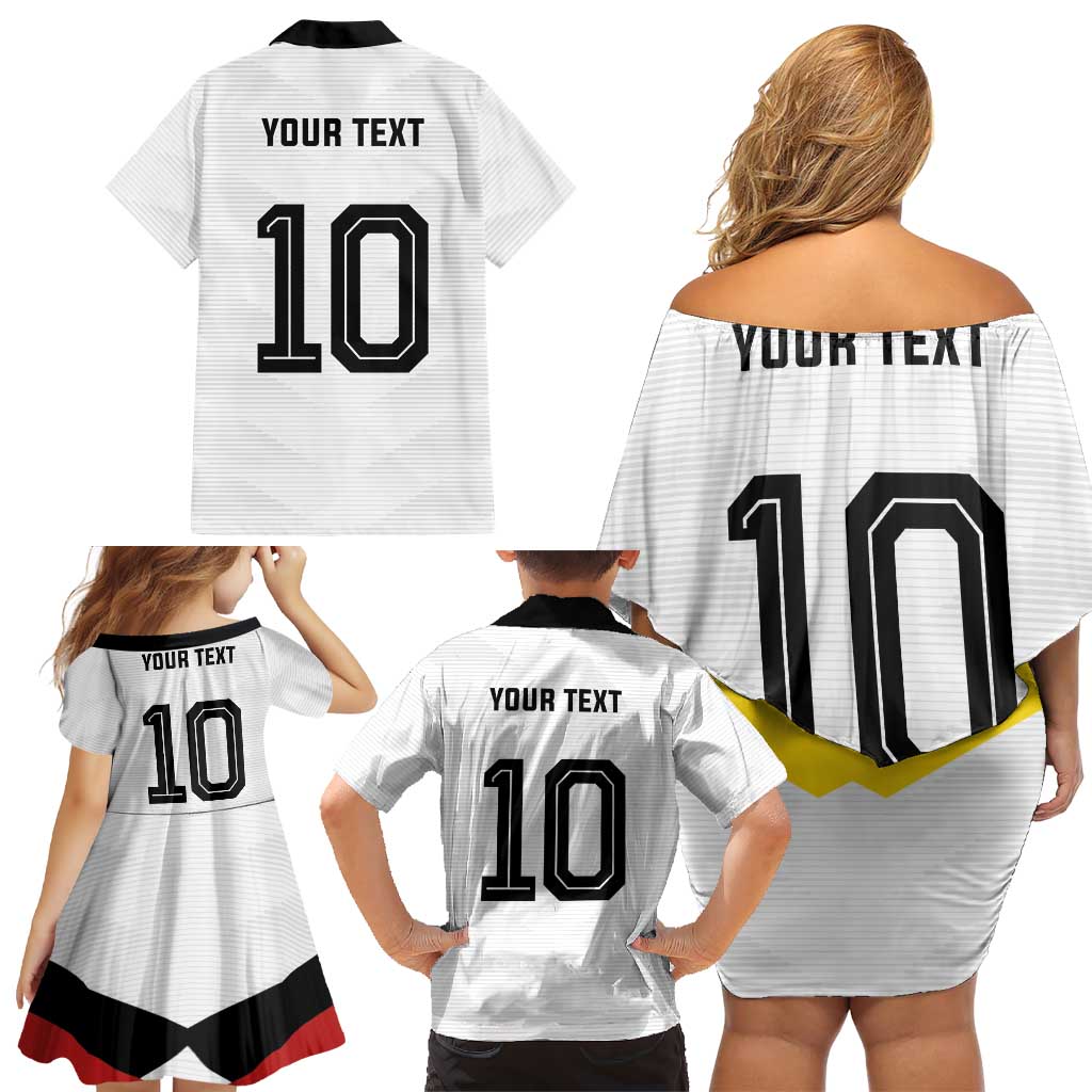 Custom Germany National Football Family Matching Off Shoulder Short Dress and Hawaiian Shirt Die Mannschaft 2026 - Wonder Print Shop