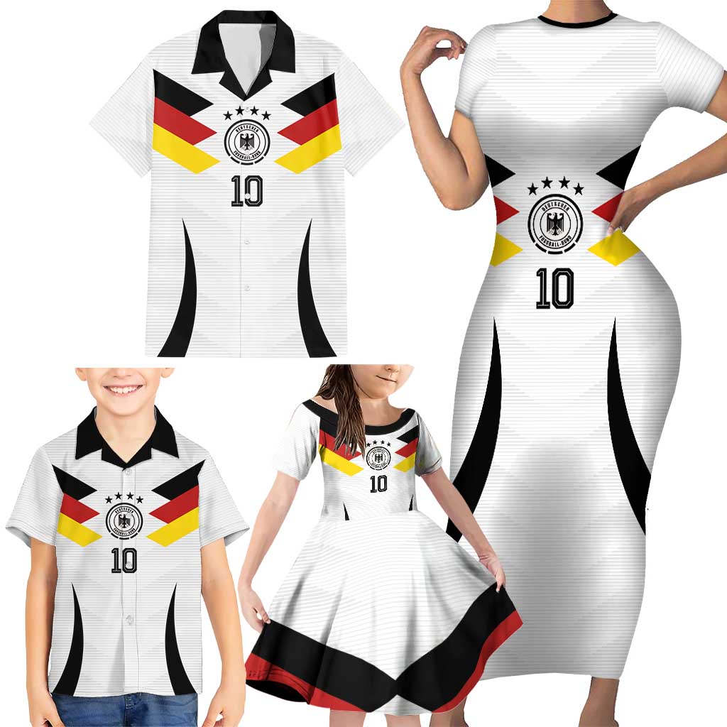 Custom Germany National Football Family Matching Short Sleeve Bodycon Dress and Hawaiian Shirt Die Mannschaft 2026 - Wonder Print Shop