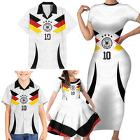 Custom Germany National Football Family Matching Short Sleeve Bodycon Dress and Hawaiian Shirt Die Mannschaft 2026 - Wonder Print Shop