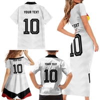 Custom Germany National Football Family Matching Short Sleeve Bodycon Dress and Hawaiian Shirt Die Mannschaft 2026 - Wonder Print Shop