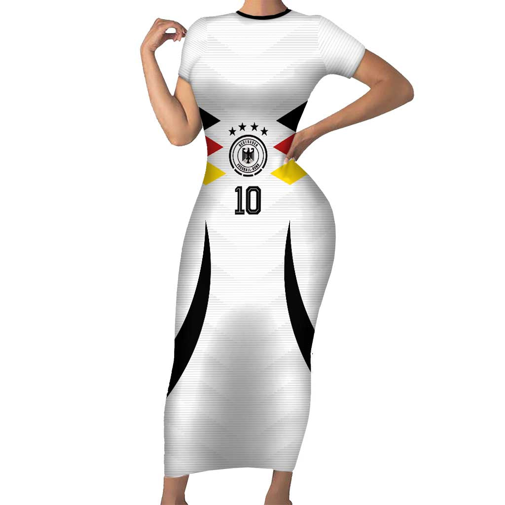 Custom Germany National Football Family Matching Short Sleeve Bodycon Dress and Hawaiian Shirt Die Mannschaft 2026 - Wonder Print Shop