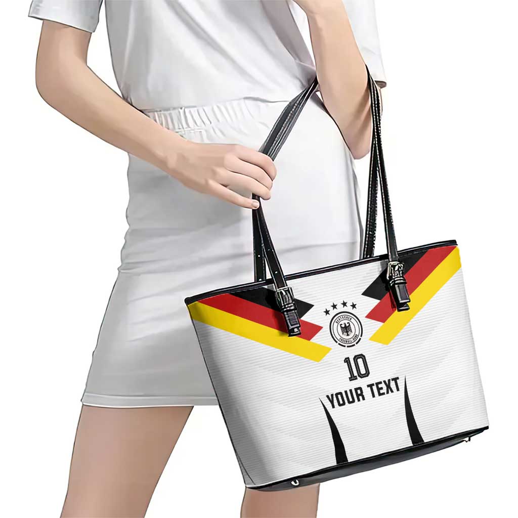 Custom Germany National Football Leather Tote Bag Die Mannschaft 2026 - Wonder Print Shop