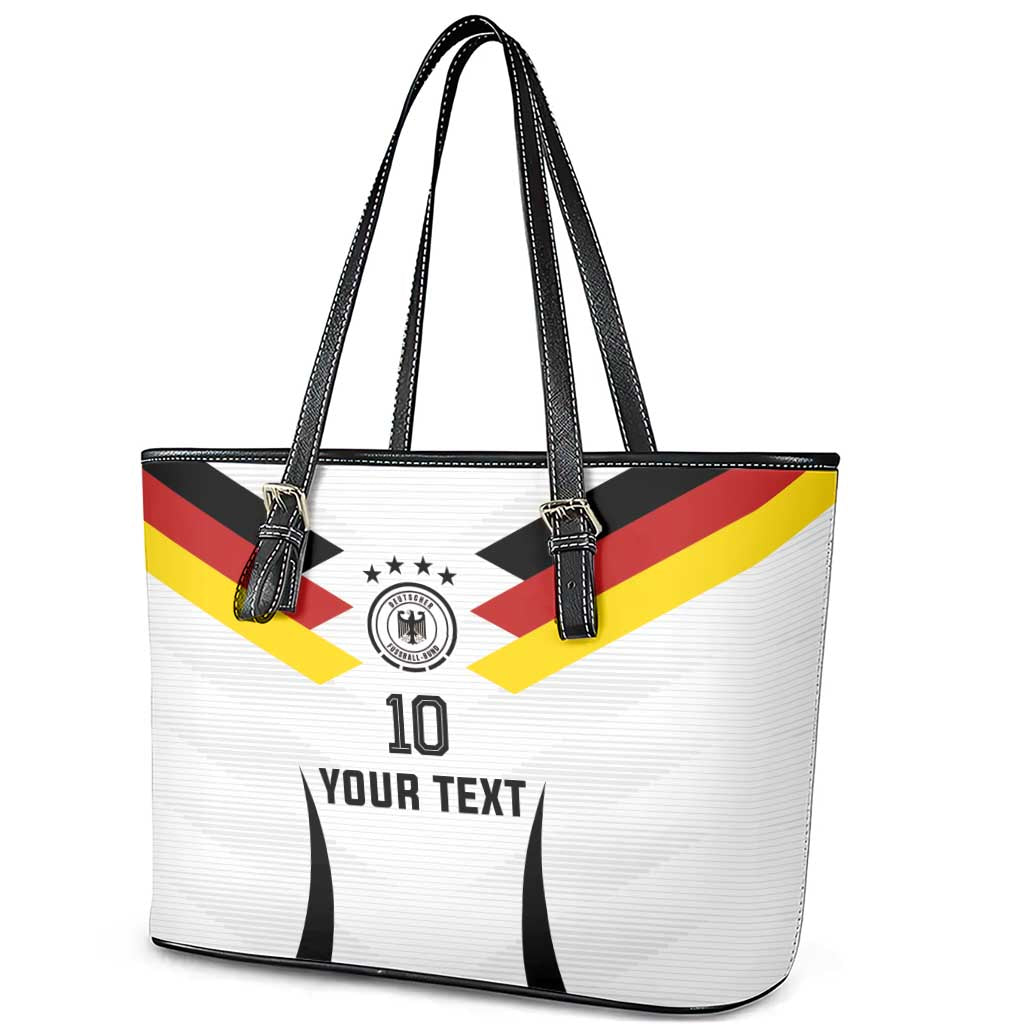 Custom Germany National Football Leather Tote Bag Die Mannschaft 2026 - Wonder Print Shop