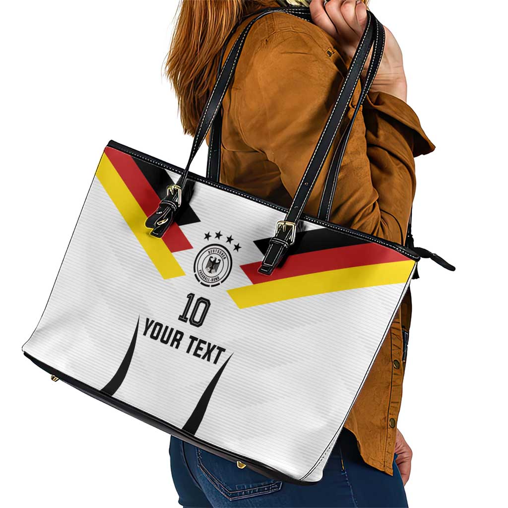 Custom Germany National Football Leather Tote Bag Die Mannschaft 2026 - Wonder Print Shop