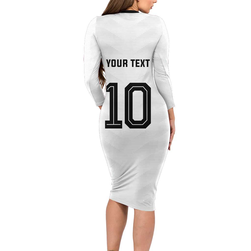 Custom Germany National Football Long Sleeve Bodycon Dress Die Mannschaft 2026 - Wonder Print Shop