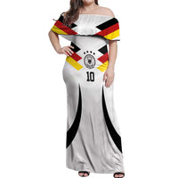 Custom Germany National Football Off Shoulder Maxi Dress Die Mannschaft 2026 - Wonder Print Shop