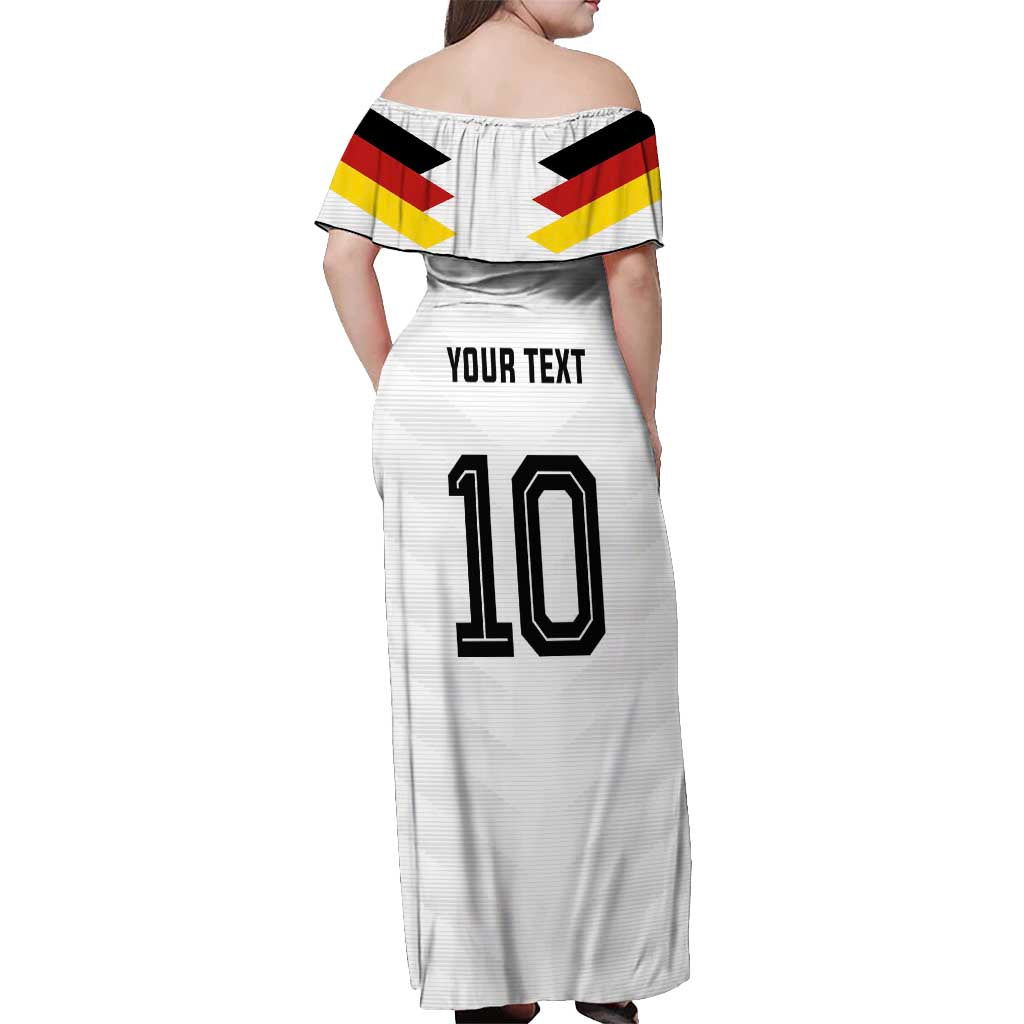Custom Germany National Football Off Shoulder Maxi Dress Die Mannschaft 2026 - Wonder Print Shop