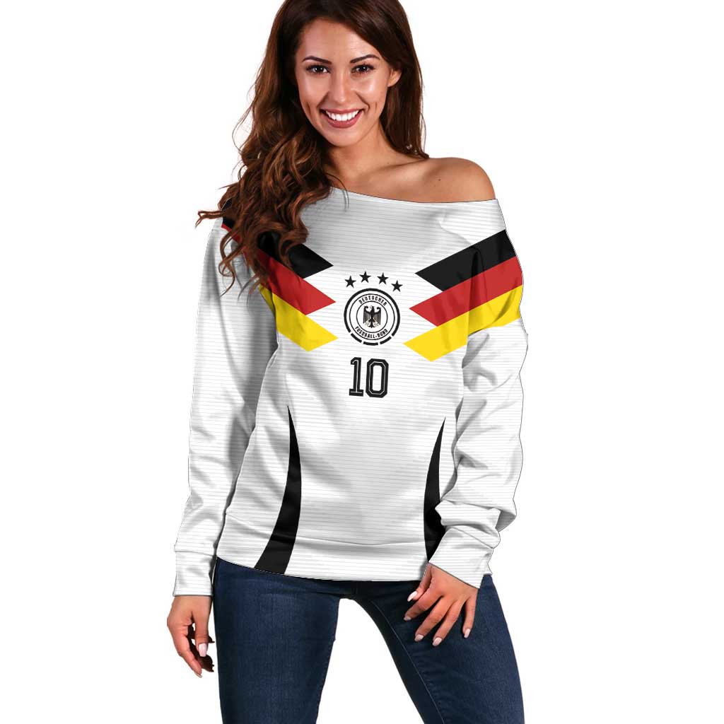 Custom Germany National Football Off Shoulder Sweater Die Mannschaft 2026 - Wonder Print Shop