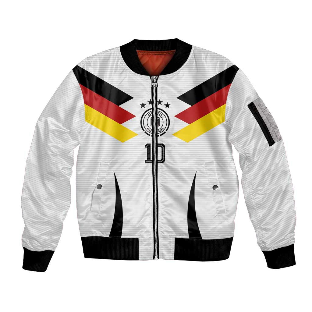 Custom Germany National Football Sleeve Zip Bomber Jacket Die Mannschaft 2026 - Wonder Print Shop