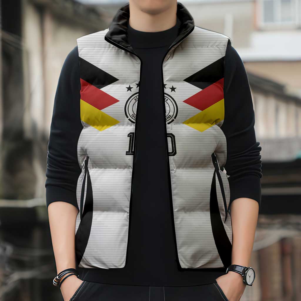 Custom Germany National Football Sleeveless Puffer Jacket Die Mannschaft 2026 - Wonder Print Shop