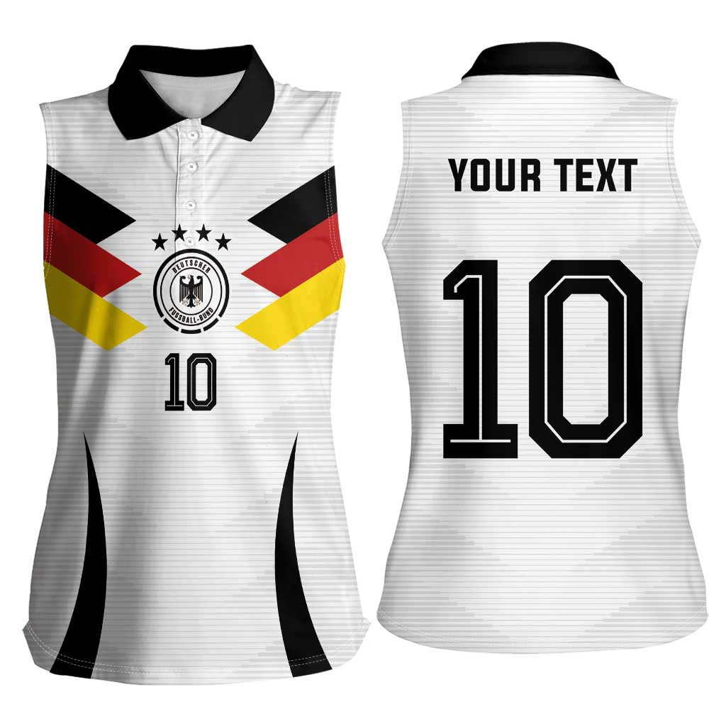 Custom Germany National Football Women Sleeveless Polo Shirt Die Mannschaft 2026 - Wonder Print Shop