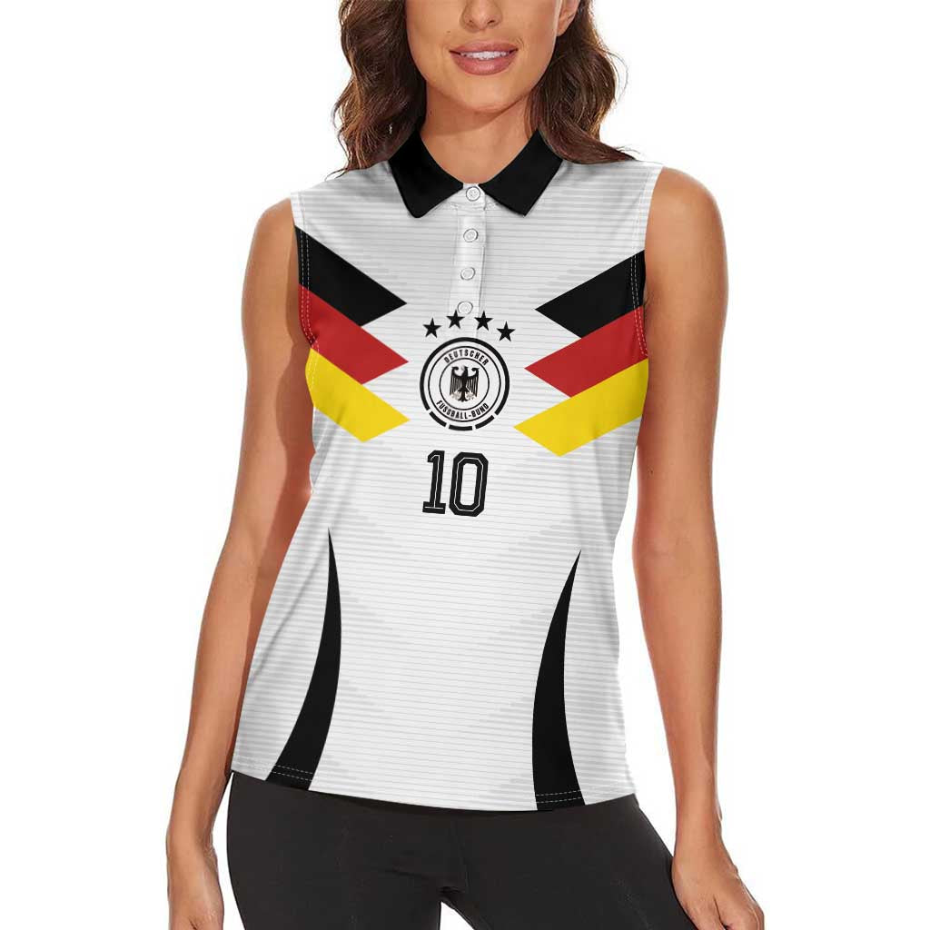 Custom Germany National Football Women Sleeveless Polo Shirt Die Mannschaft 2026 - Wonder Print Shop
