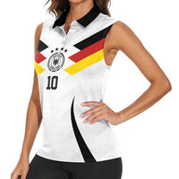Custom Germany National Football Women Sleeveless Polo Shirt Die Mannschaft 2026 - Wonder Print Shop