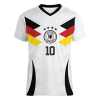 Custom Germany National Football Women V-Neck T-Shirt Die Mannschaft 2026 - Wonder Print Shop