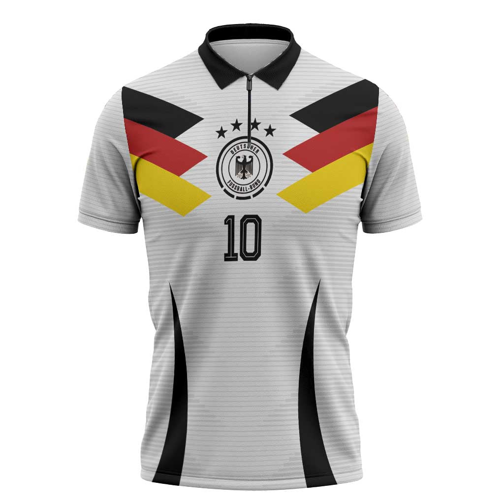 Custom Germany National Football Zipper Polo Shirt Die Mannschaft 2026 - Wonder Print Shop