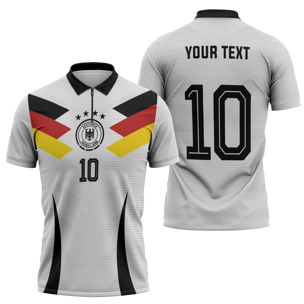 Custom Germany National Football Zipper Polo Shirt Die Mannschaft 2026 - Wonder Print Shop