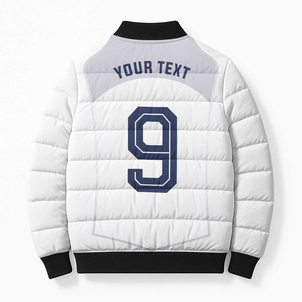 Custom England National Football Bomber Puffer Jacket The Three Lions-Sporty T90 Style - Wonder Print Shop