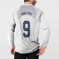Custom England National Football Button Sweatshirt The Three Lions-Sporty T90 Style - Wonder Print Shop