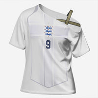 Custom England National Football Cross Shoulder Shirt The Three Lions-Sporty T90 Style - Wonder Print Shop