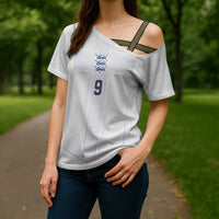 Custom England National Football Cross Shoulder Shirt The Three Lions-Sporty T90 Style - Wonder Print Shop