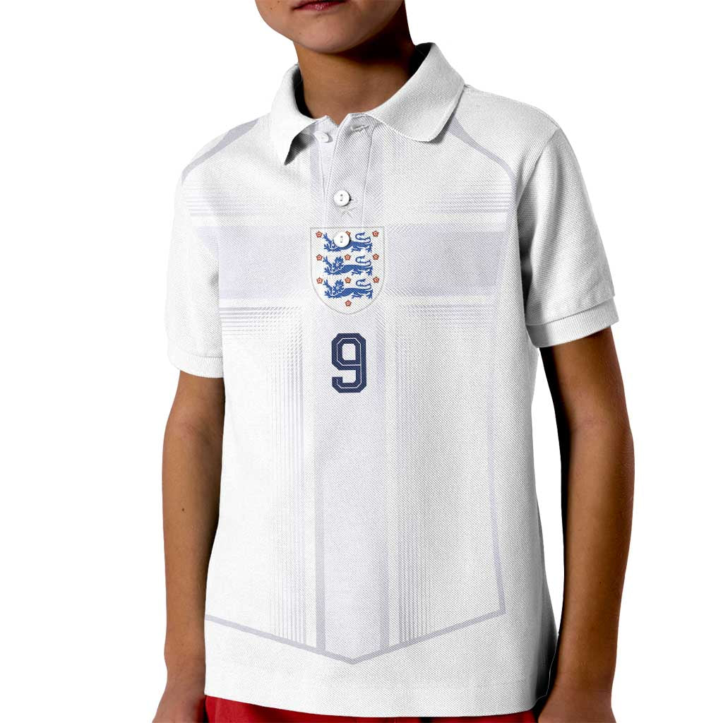 Custom England National Football Kid Polo Shirt The Three Lions-Sporty T90 Style - Wonder Print Shop