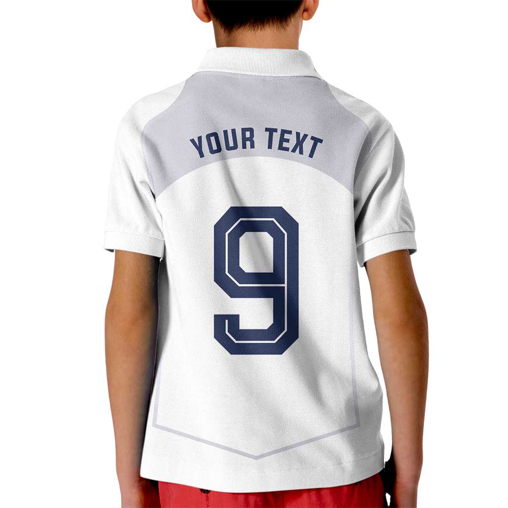 Custom England National Football Kid Polo Shirt The Three Lions-Sporty T90 Style - Wonder Print Shop
