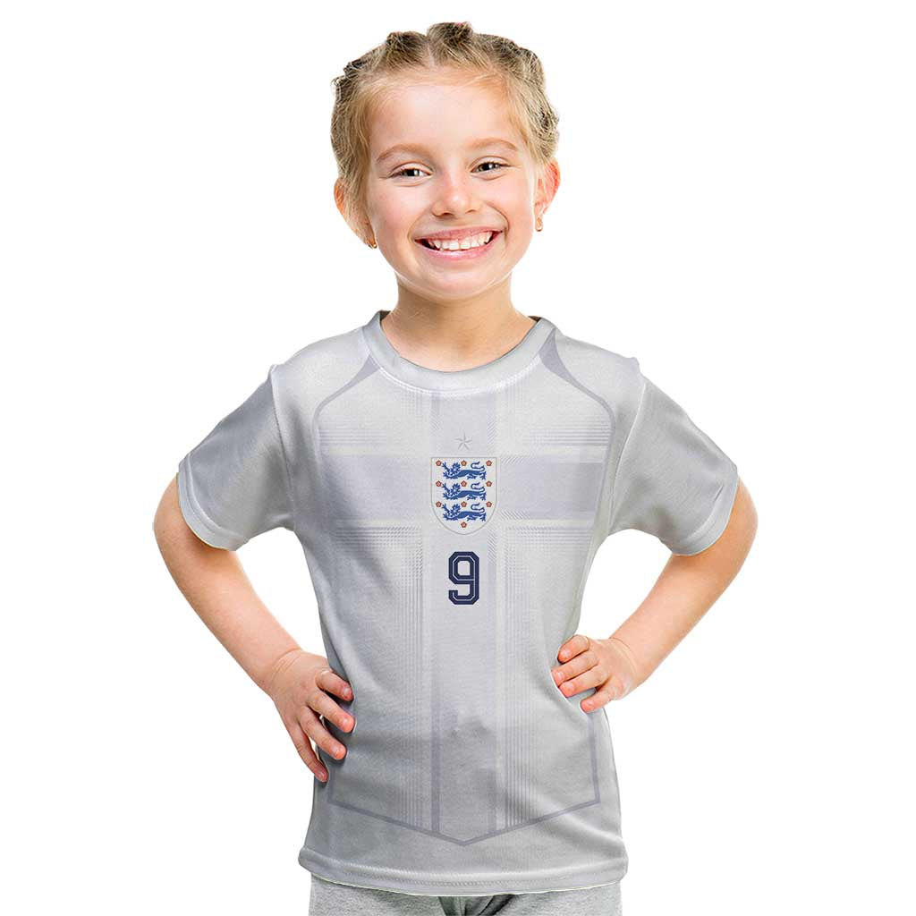 Custom England National Football Kid T Shirt The Three Lions-Sporty T90 Style - Wonder Print Shop
