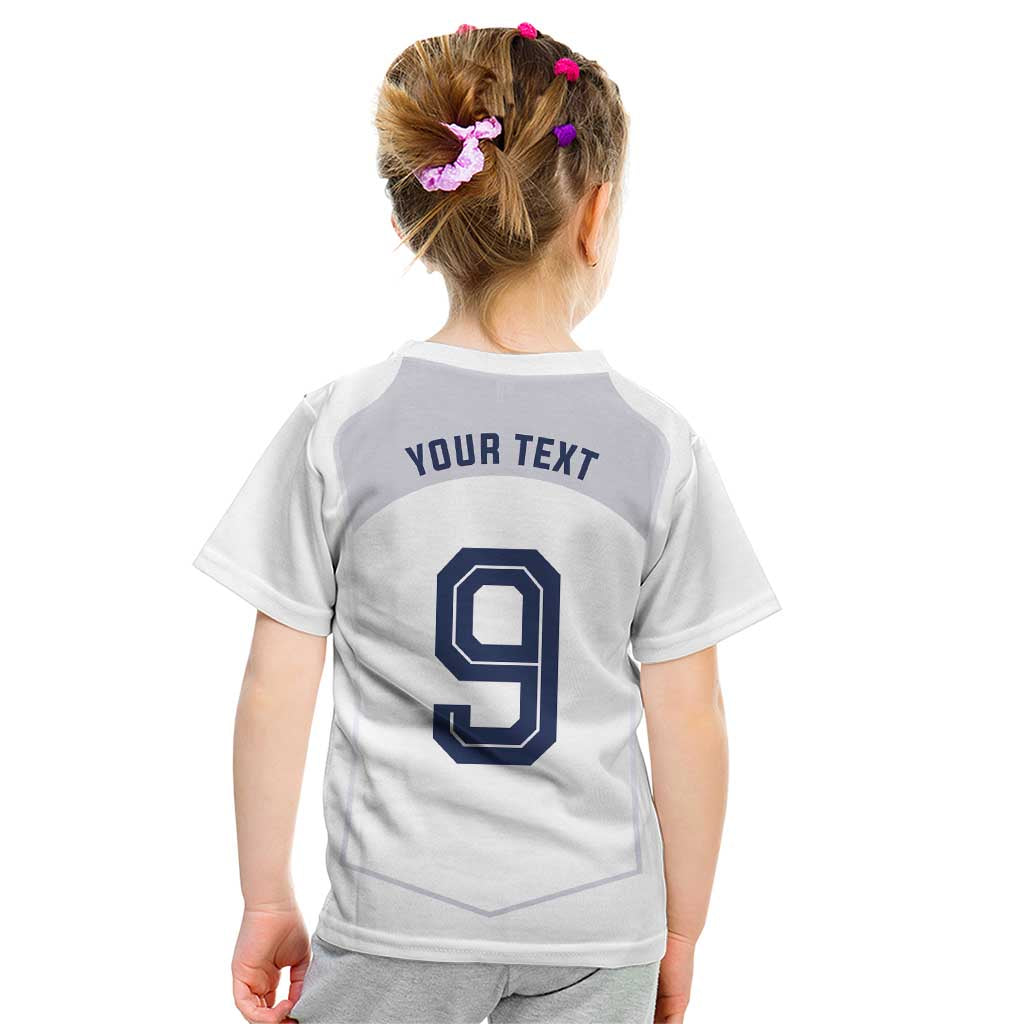 Custom England National Football Kid T Shirt The Three Lions-Sporty T90 Style - Wonder Print Shop