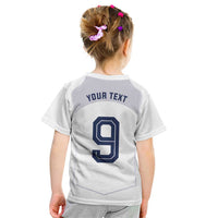 Custom England National Football Kid T Shirt The Three Lions-Sporty T90 Style - Wonder Print Shop