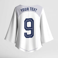 Custom England National Football Kimono Sleeve Blouse The Three Lions-Sporty T90 Style - Wonder Print Shop