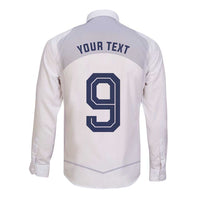 Custom England National Football Long Sleeve Button Shirt The Three Lions-Sporty T90 Style - Wonder Print Shop
