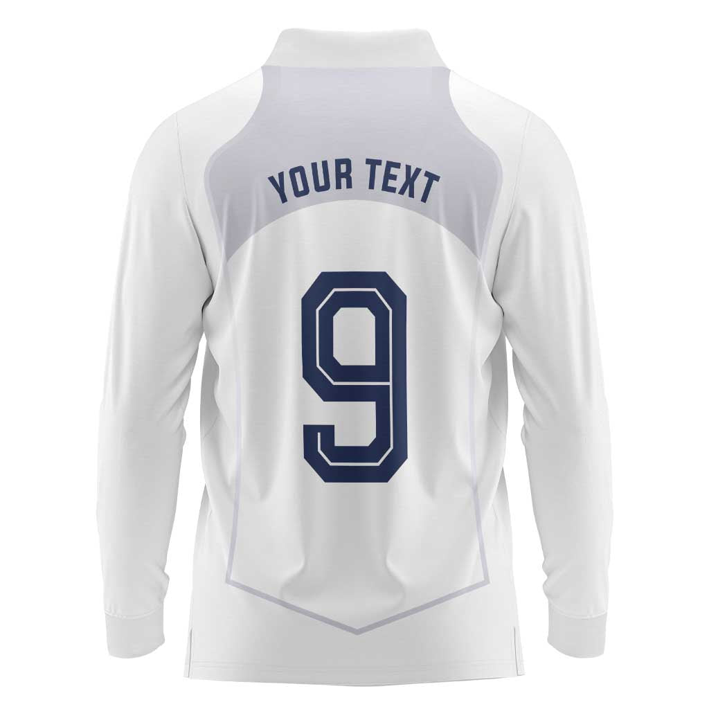 Custom England National Football Long Sleeve Polo Shirt The Three Lions-Sporty T90 Style - Wonder Print Shop
