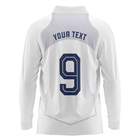 Custom England National Football Long Sleeve Polo Shirt The Three Lions-Sporty T90 Style - Wonder Print Shop