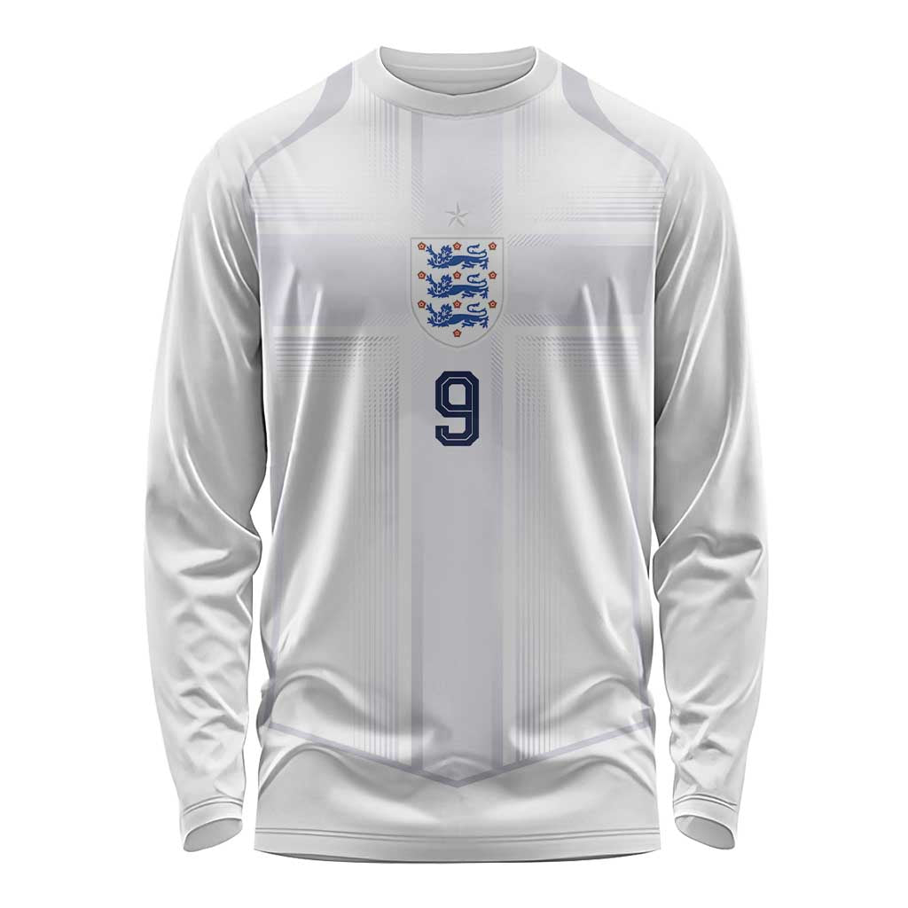 Custom England National Football Long Sleeve Shirt The Three Lions-Sporty T90 Style - Wonder Print Shop
