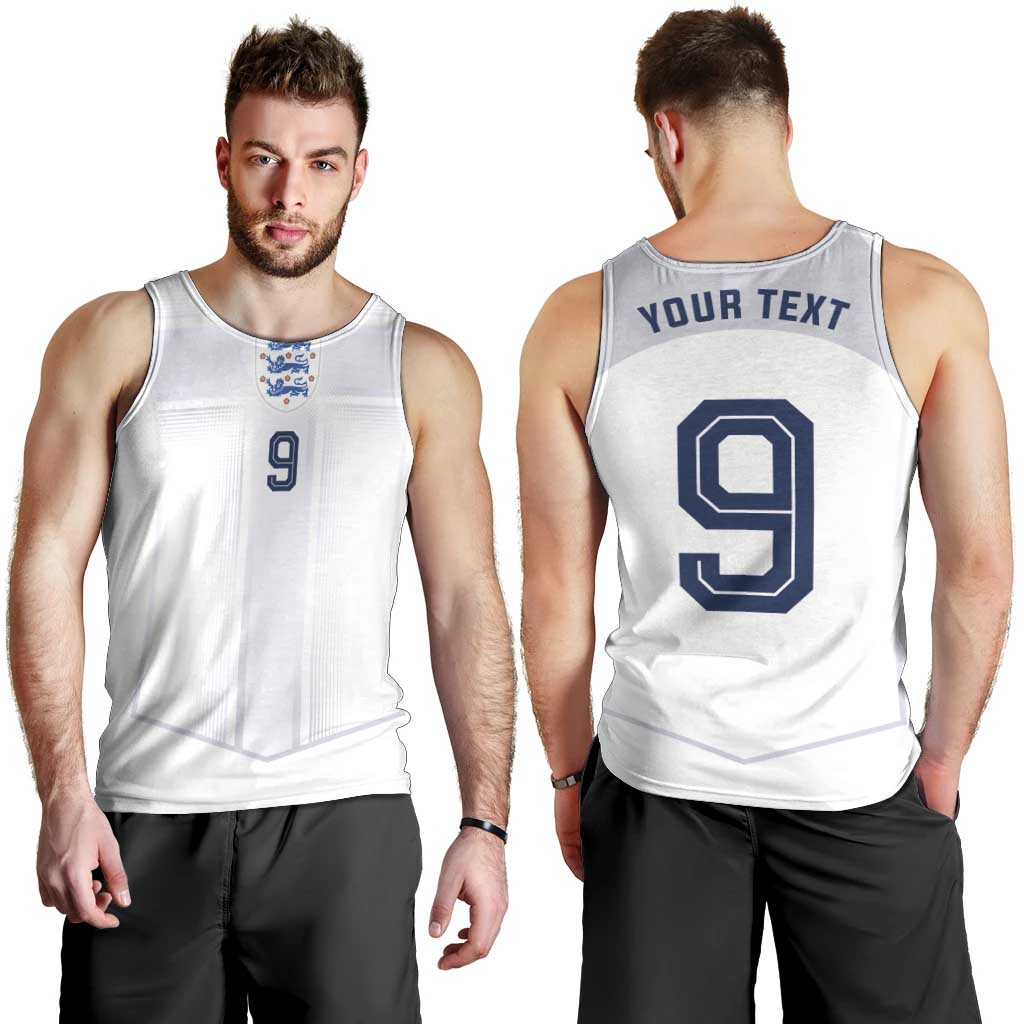 Custom England National Football Men Tank Top The Three Lions-Sporty T90 Style - Wonder Print Shop