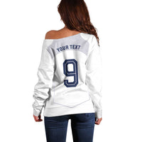Custom England National Football Off Shoulder Sweater The Three Lions-Sporty T90 Style - Wonder Print Shop