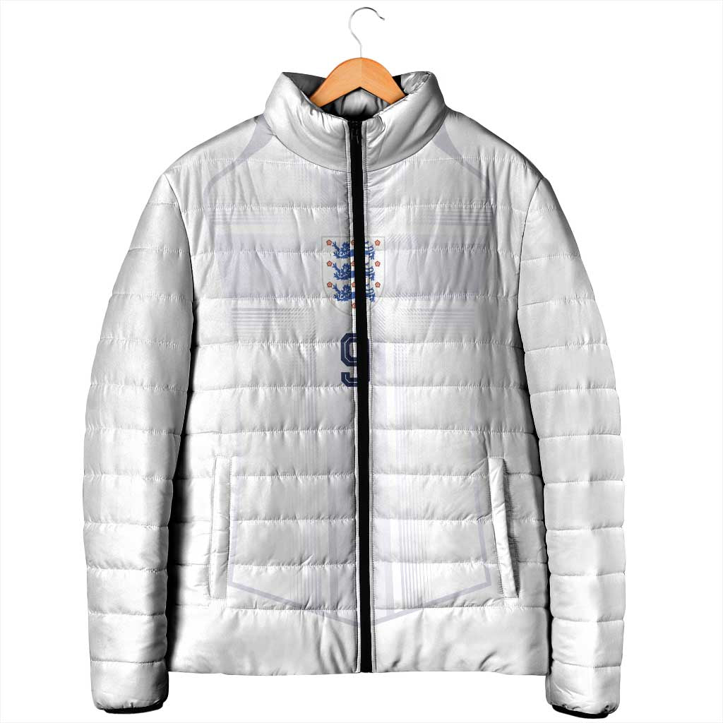 Custom England National Football Padded Jacket The Three Lions-Sporty T90 Style - Wonder Print Shop