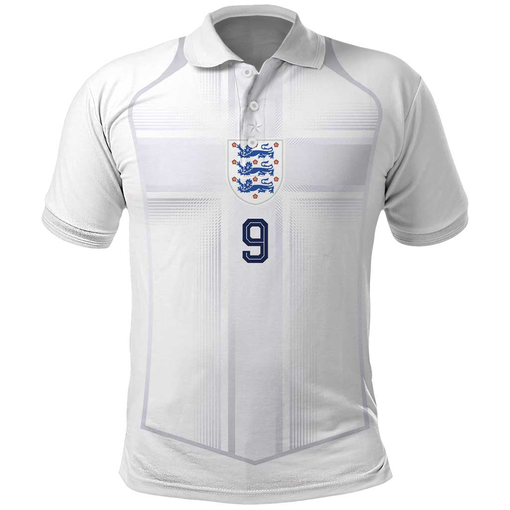 Custom England National Football Polo Shirt The Three Lions-Sporty T90 Style - Wonder Print Shop