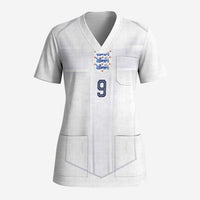 Custom England National Football Scrub Top The Three Lions-Sporty T90 Style - Wonder Print Shop