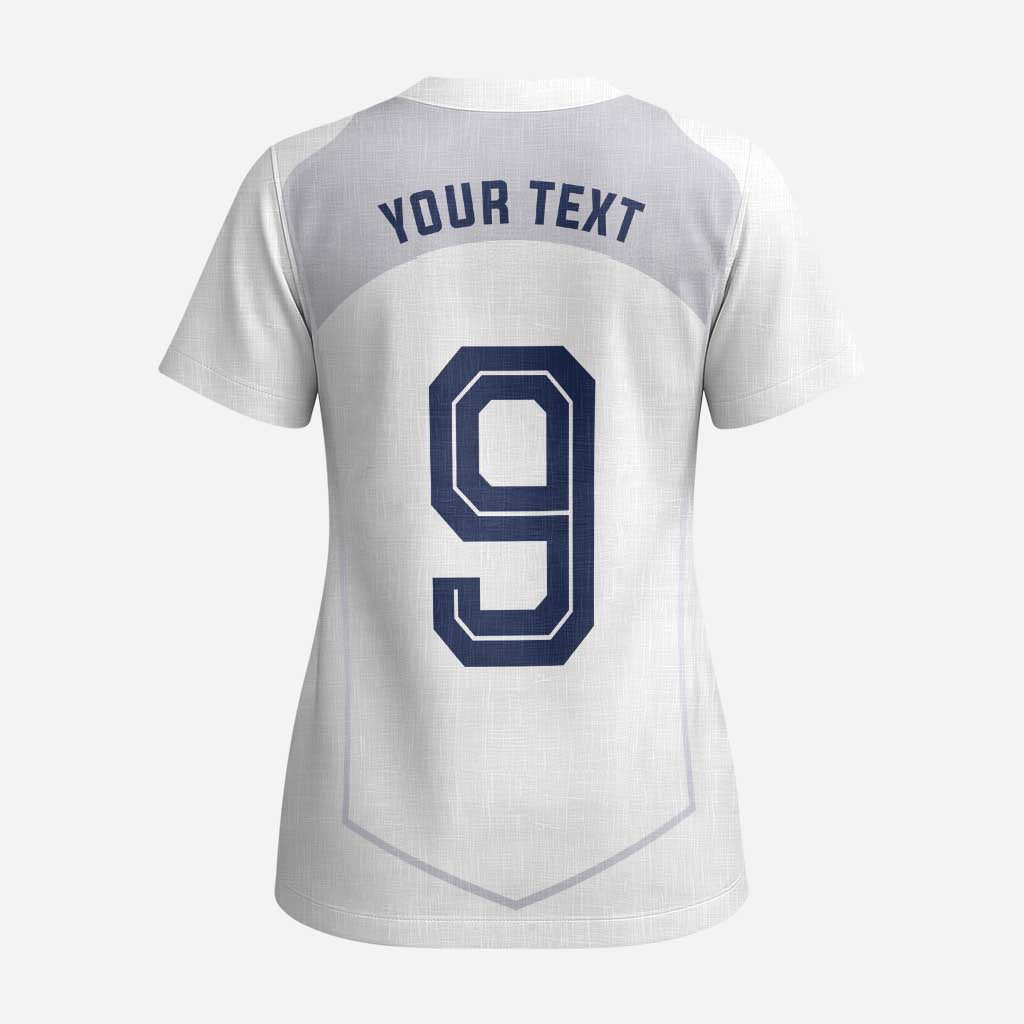 Custom England National Football Scrub Top The Three Lions-Sporty T90 Style - Wonder Print Shop