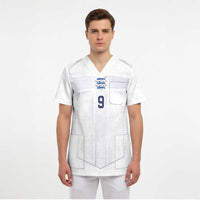 Custom England National Football Scrub Top The Three Lions-Sporty T90 Style - Wonder Print Shop