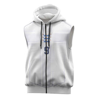 Custom England National Football Sleeveless Zip Hoodie The Three Lions-Sporty T90 Style - Wonder Print Shop