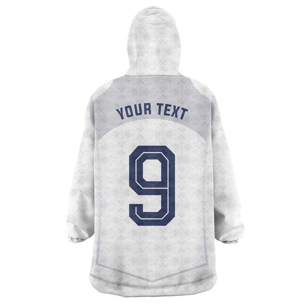 Custom England National Football Wearable Blanket Hoodie The Three Lions-Sporty T90 Style - Wonder Print Shop