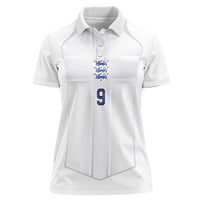 Custom England National Football Women Polo Shirt The Three Lions-Sporty T90 Style - Wonder Print Shop