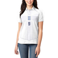 Custom England National Football Women Polo Shirt The Three Lions-Sporty T90 Style - Wonder Print Shop