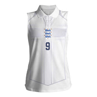 Custom England National Football Women Sleeveless Polo Shirt The Three Lions-Sporty T90 Style - Wonder Print Shop